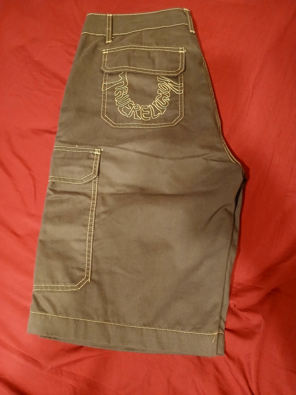 True Religion Men’s Brown Jeans with Contrast Stitching - Picture 3 of 6
